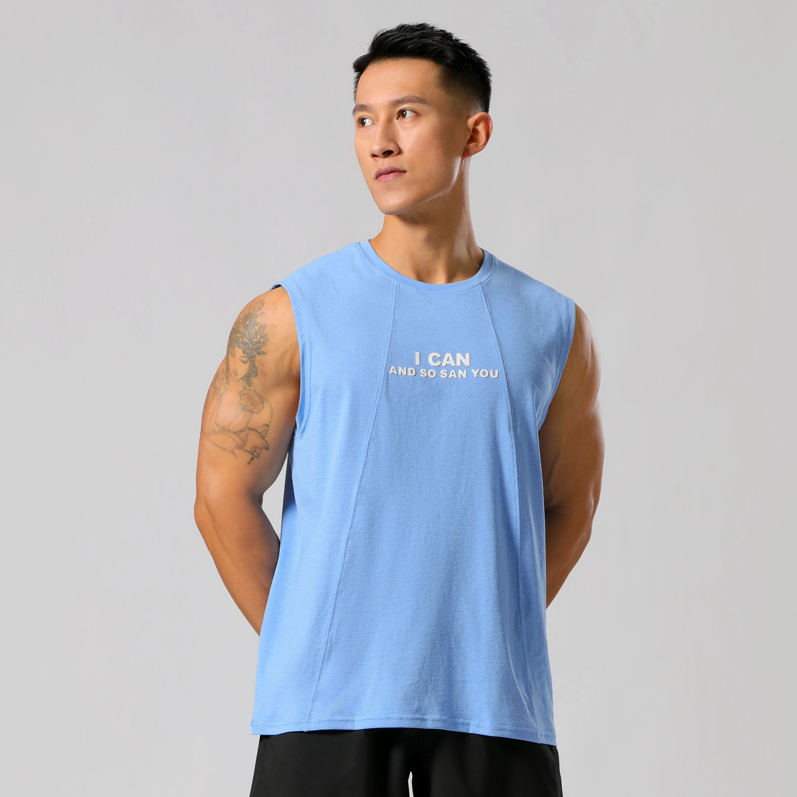Mens Running Vests Work Outdoor Sports Training Tops Shirts Basketball Guys Fitness Sleeveless T-shirt Clothing Sportswear Shirt