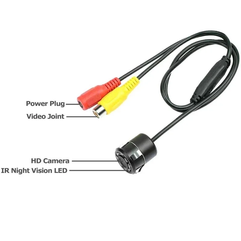 170-degree Wide-angle Car Reversing Camera  Drill-type High-definition Rear View Camera LED Night Visiom Webcam Car DVR