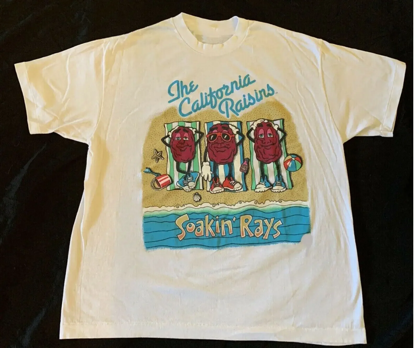 New The California Raisins Soakin Rays Cotton White Men S-2345XL T-Shirt