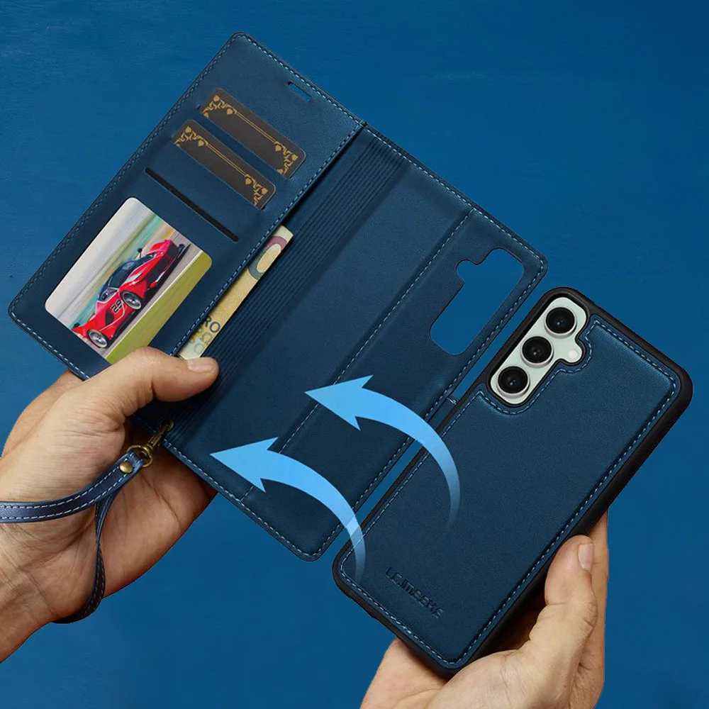 

2 in 1 Case For Samsung Galaxy S25 FE Case S26 Detachable Magnetic Back Cover For Samsung S25 S26 Plus Ultra Wallet Phone Pocket