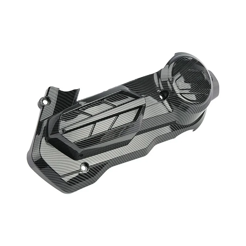 Tapa de tanque de combustible recortada de fibra de carbono para motocicleta, cubierta de transmisión, accesorio para Yamaha NMAX 155 N-MAX155 NMAX155 2020-2023 2022, 1 ud.