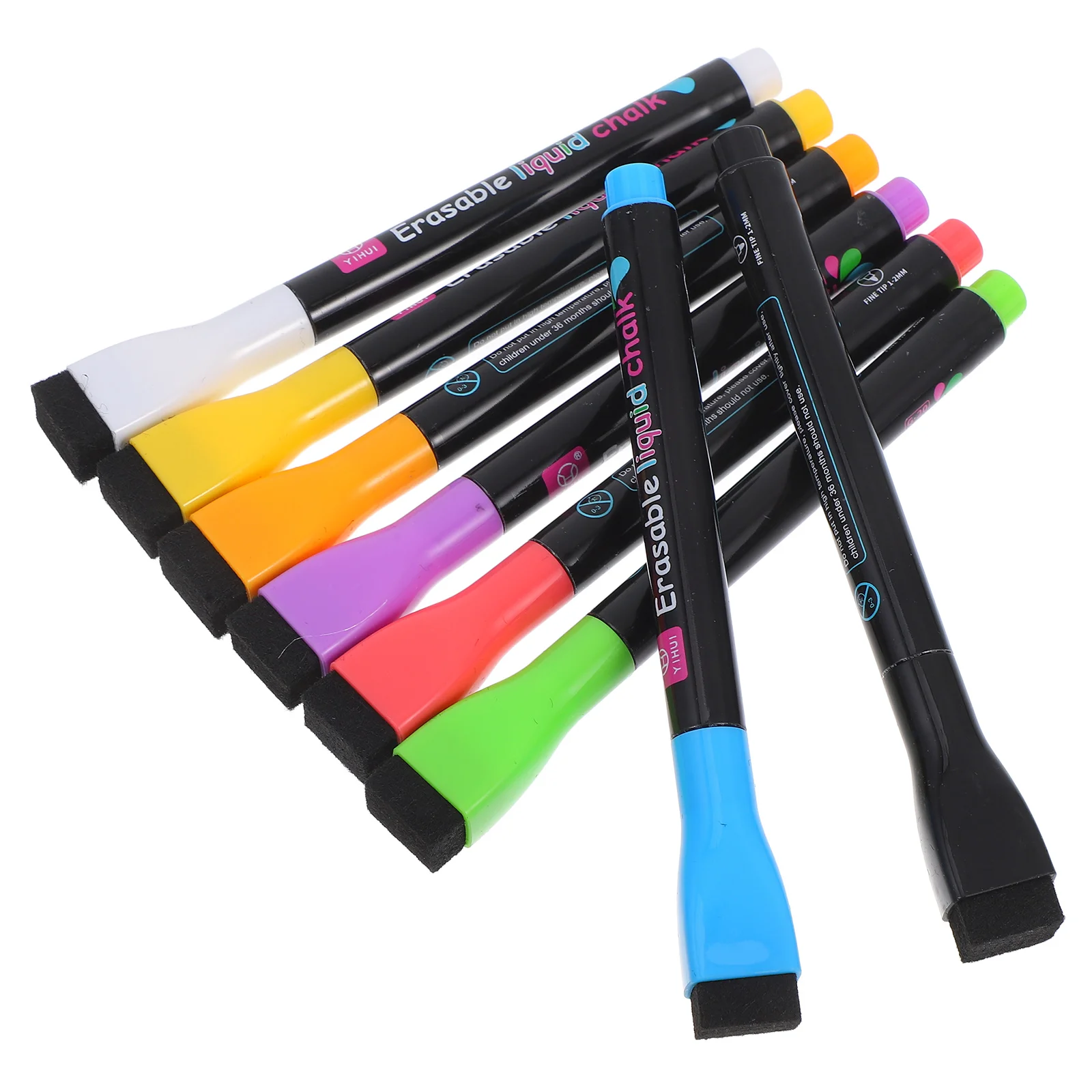 8 Pcs Highlighter Erasable Lamp Pen Washable Whiteboard Color Pp Boarding Labels Chalk Markers for