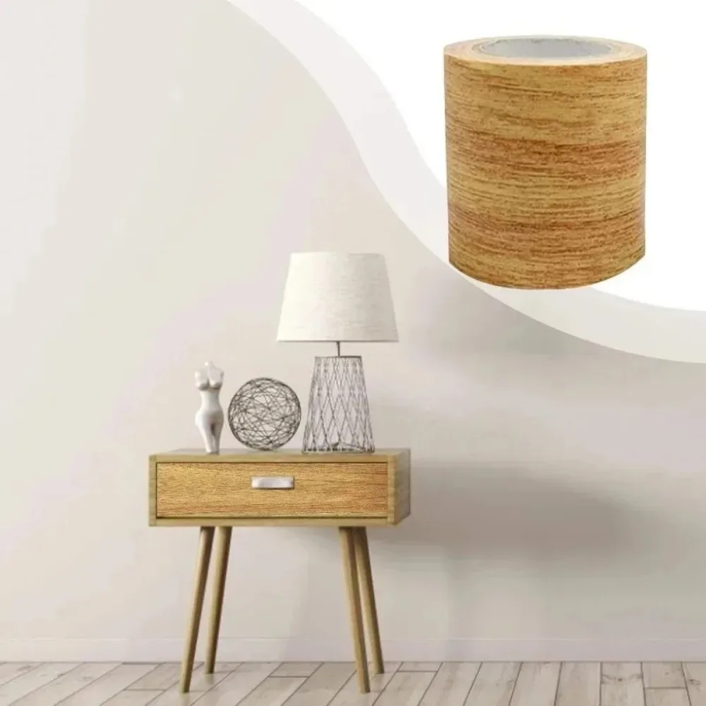 1pcs 5.7X4.57m for Home Furniture Tape Floor Sticker Roll Waterproof Self Adhesive Tape Wood Grain Tape Chocolate Oak Tape NEW