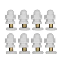 8pcs/lot Shower Rooms Cabins Pulley Shower Room Roller /Runners/Wheels/Pulleys Diameter19-27mm Metal frame Hole distance 16-18mm