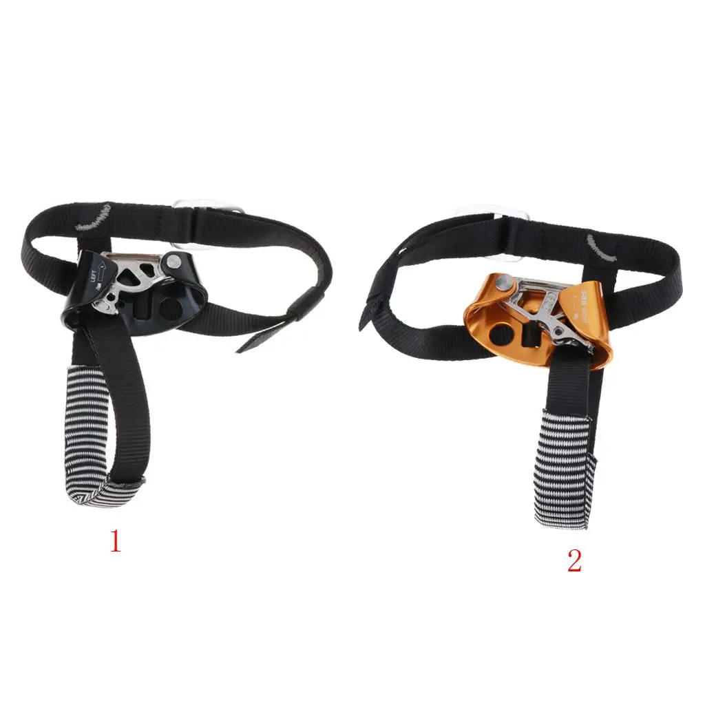 Outdoor Climbing Foot Ascender Adjustable Alloy Mountaineering Supplies for Tree Climbing Hiking and Vertical Rope Climbs