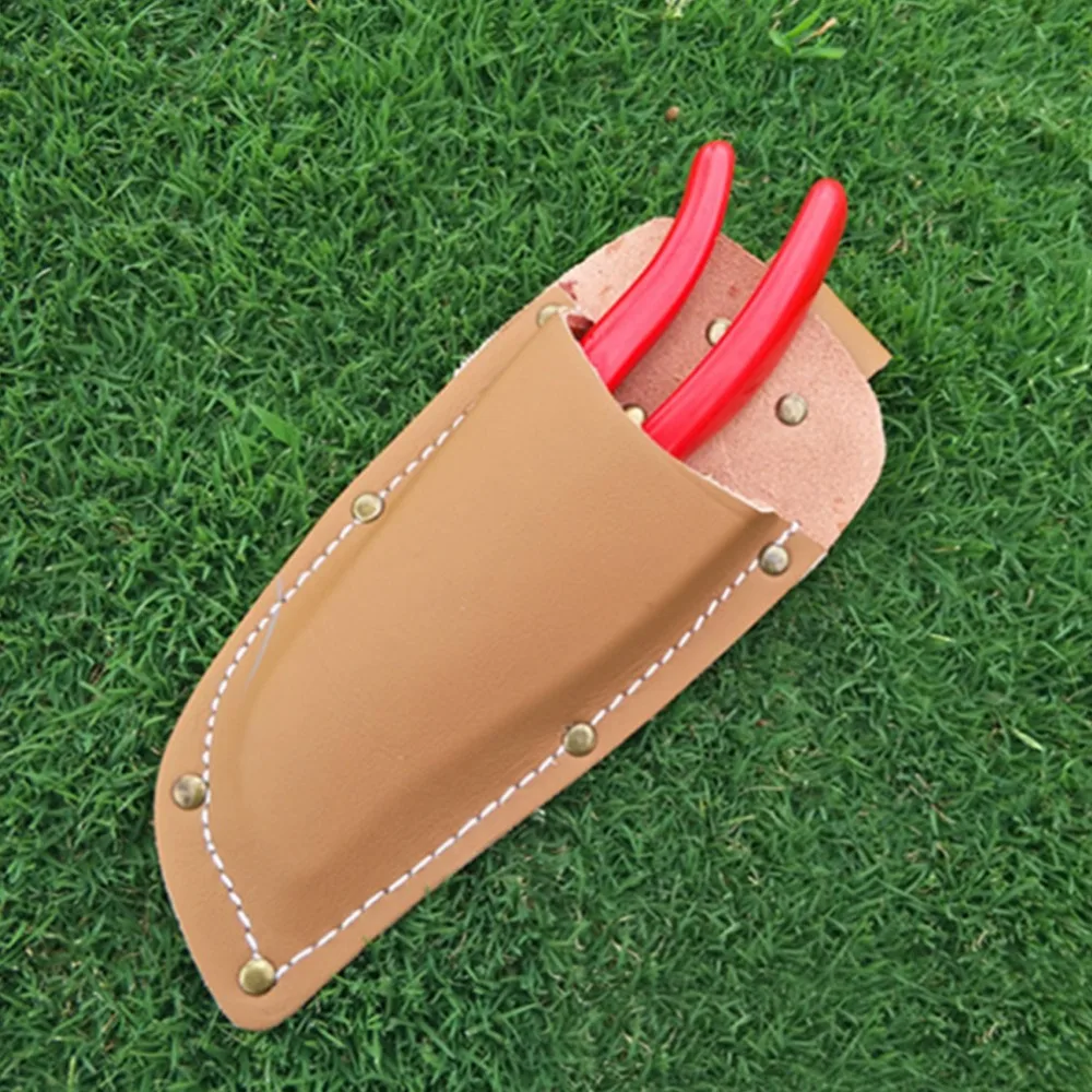 

Leather Gardening Pruning Pouch Heavy Duty Brown,Red Scissors Sheath Bag Multifunctional Pruning Shears Holder Tool Carrying