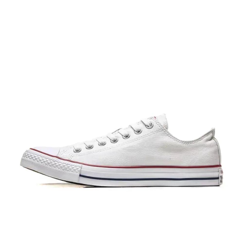 Converse Chuck Taylor All Star Unisex White Low-Top Canvas Sneakers – Versatile Non-Slip Durable Sole,Comfortable Stylish 101000