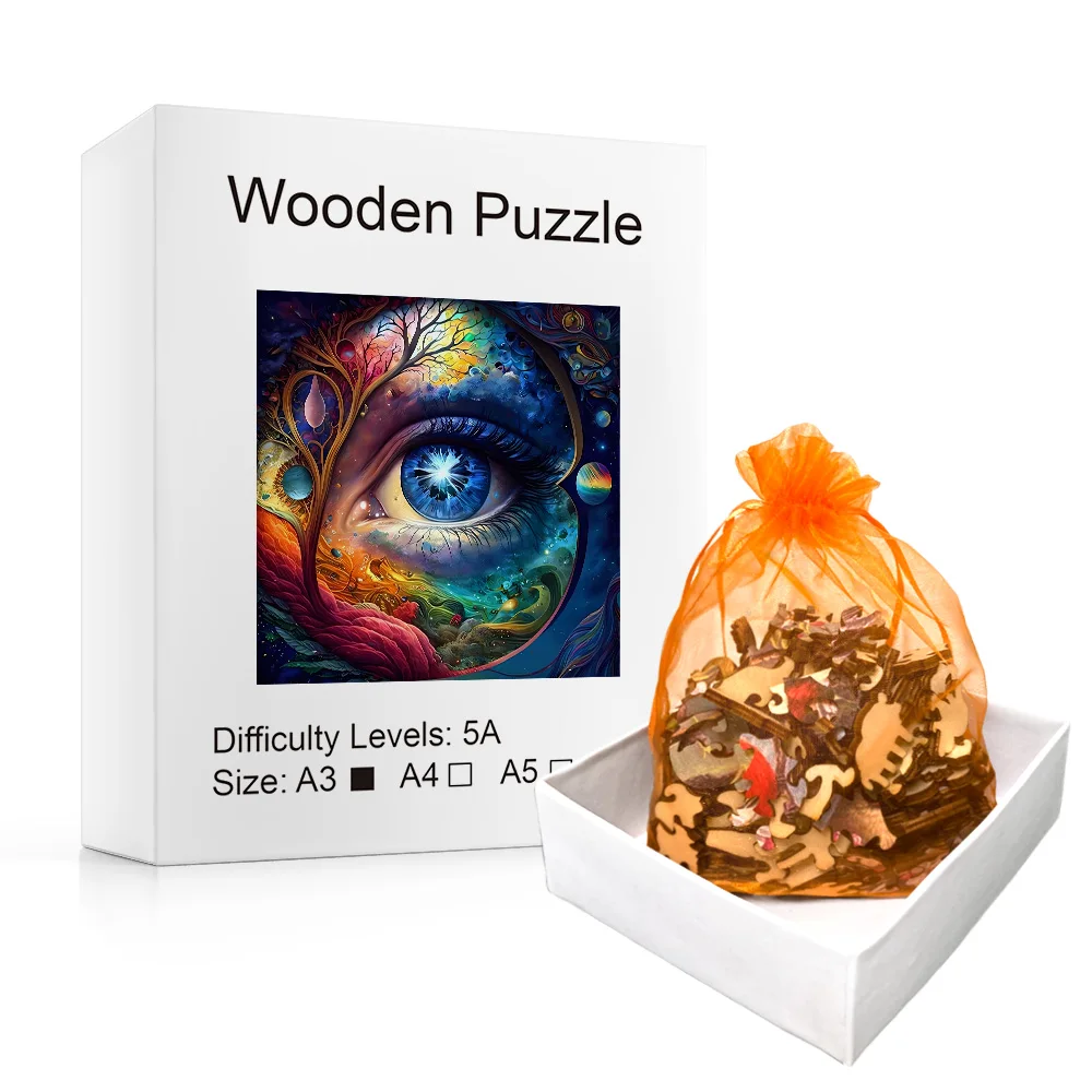 성인 및 어린이용 나무 직소 퍼즐, 독특한 모양, 다채로운 나무 상자, 재미있는 두뇌 건강, 가족 게임