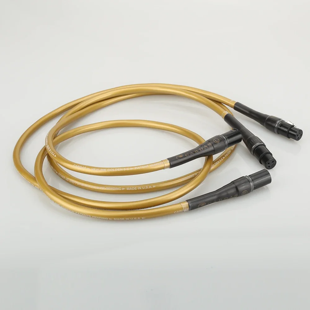 High Quality HI-End Golden 5-C XLR Interconnect cardas Hexlink Golden 5-C  Acoustic Cable Pair 1M Balanced Signal Wire