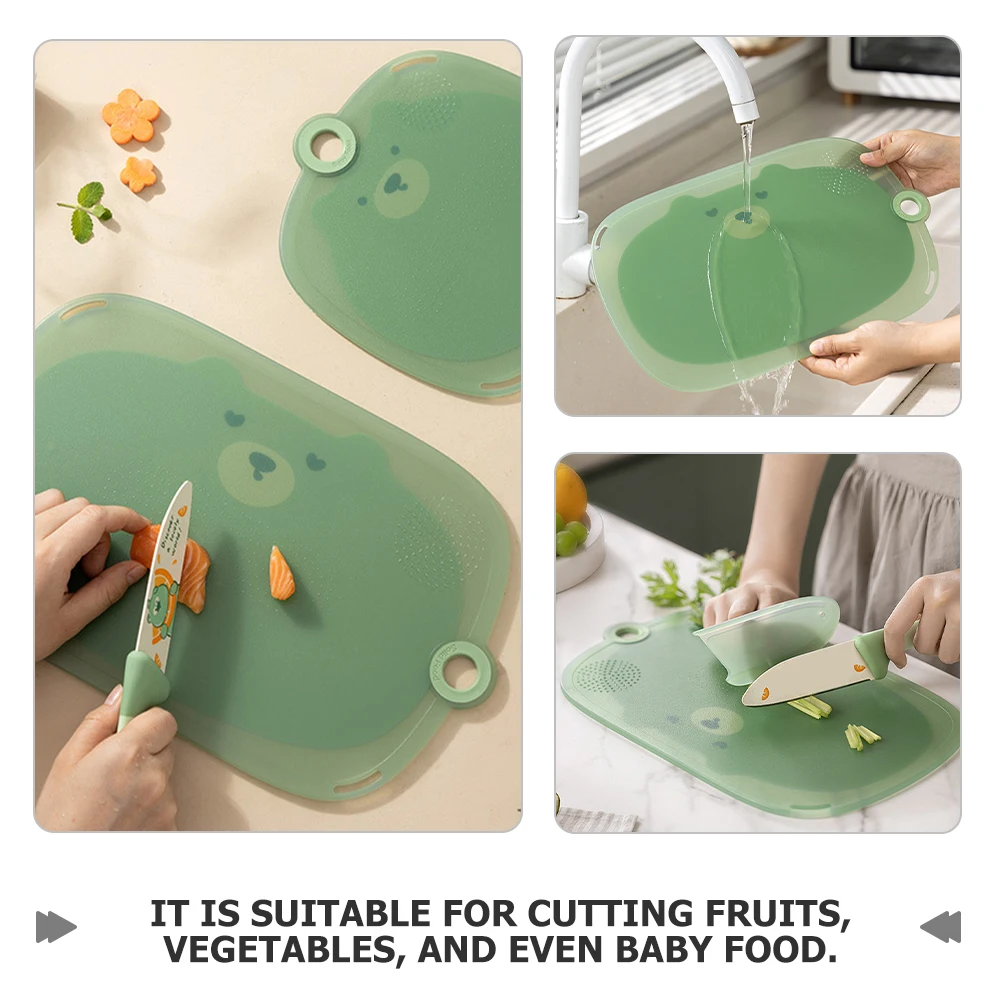 

2pcs Anti-slip Plastic Cutting Board Quick Defrosting Tray Nonslip Meat Boards Kitchen Fruit Vegetable Large Small