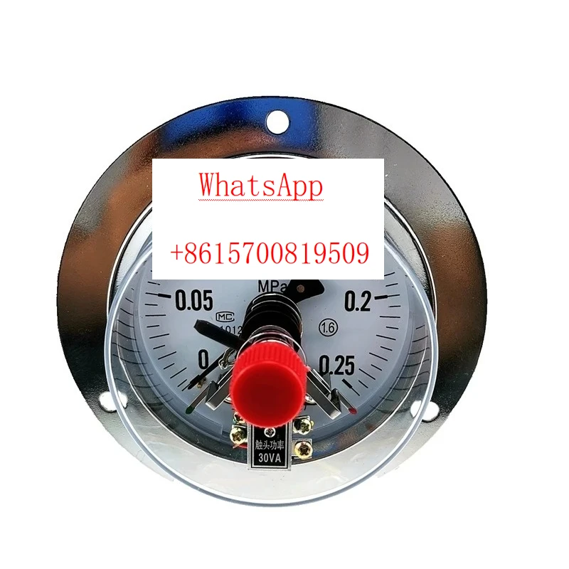 YXC-100ZT magnetic assisted axial strip edge electric contact pressure gauge 0-1.6mpa vacuum electric contact pressure gauge