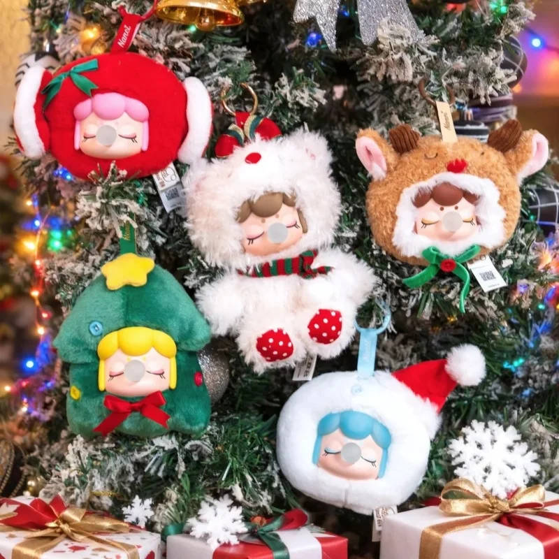 New Original Robotime Nanci Christmas Plush Blind Box Full Set Of 4 Guaranteed Festive Keychain Bag Charm Collection For Girls