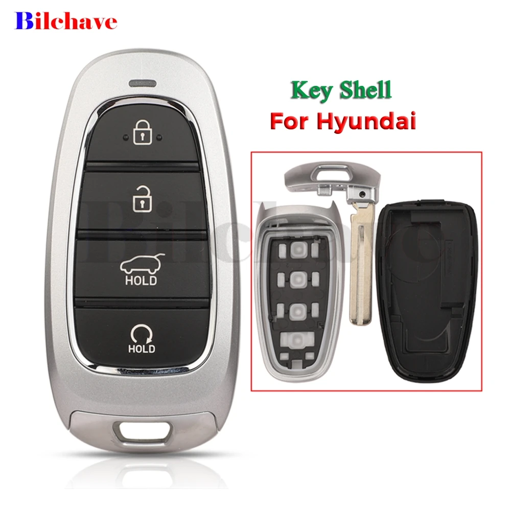 

jingyuqin 4 Buttons For Hyundai Tucson Solaris Sonata Hybrid NEXO NX4 ix35 i40 i30 Remote Smart Car Key Shell Case Fob