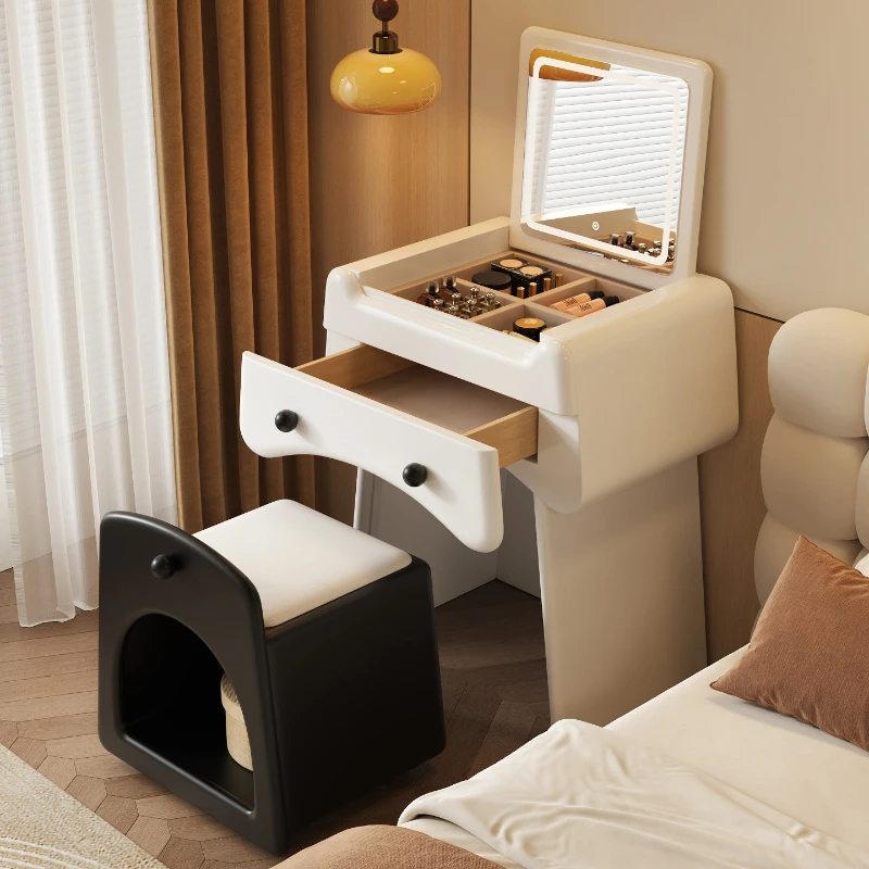 cream wind flip dresser Makeup vanity Creative Design dressing tables with mirror multi-functional penteadeira home furniture