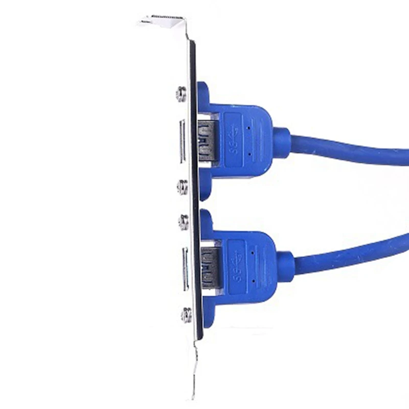 20 Pin To Dual USB3.0 Baffle Extension Cable High Speed USB 3.0 Back Panel Expansion Bracket 2 Port Motherboard Cable