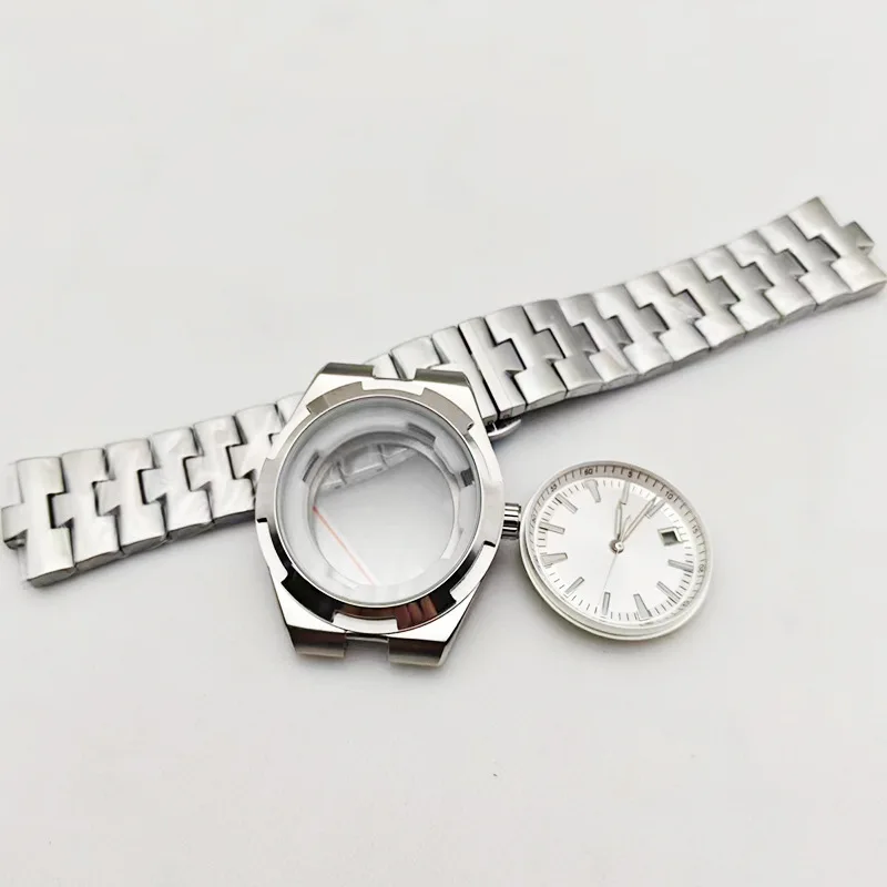 

41MM watch accessories automatic mechanical watch case combination stainless steel strap for 2813/8215 movement