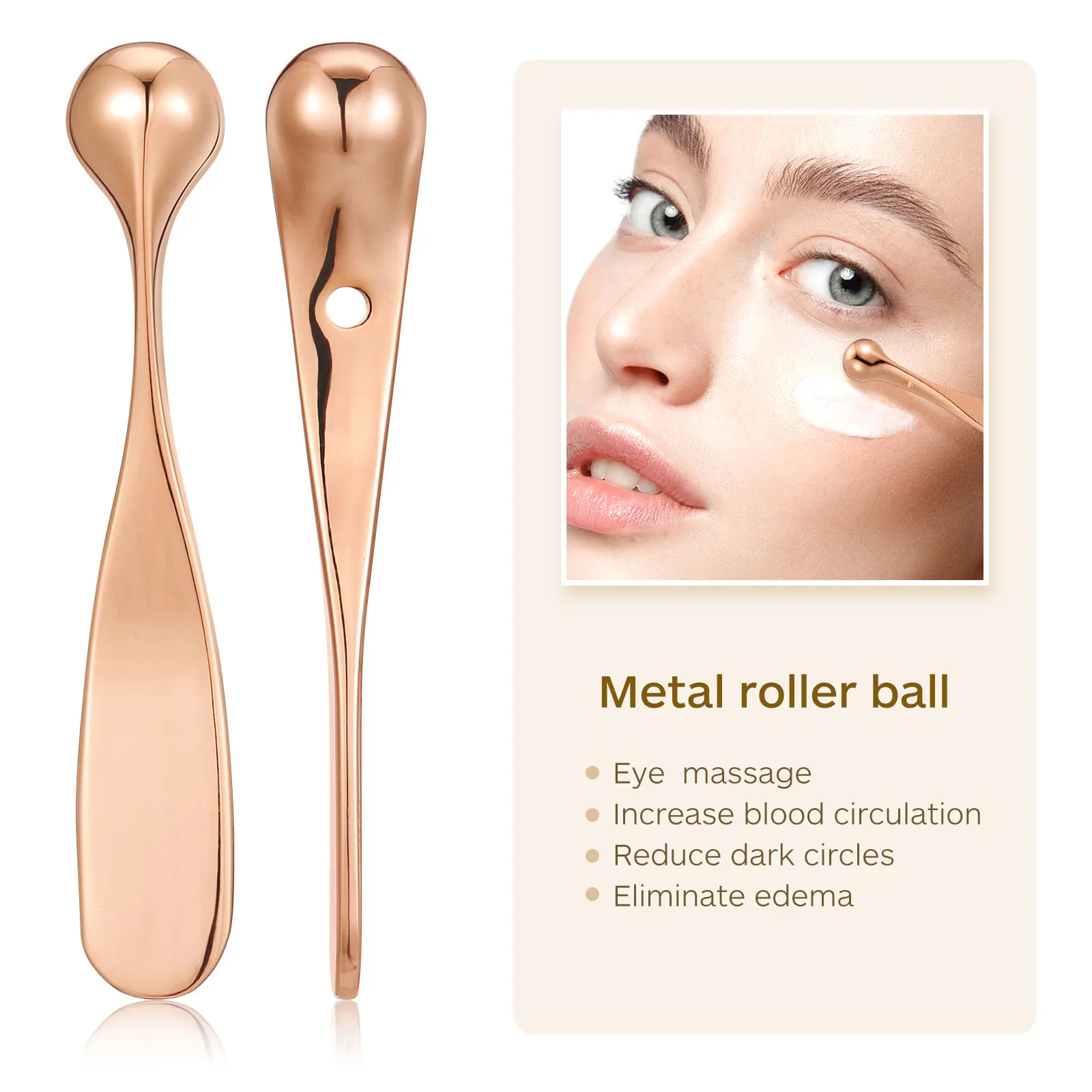 

2 Pcs Eye Cream Spoon Facial Tool Spatula Face Stick Skin Care Make up