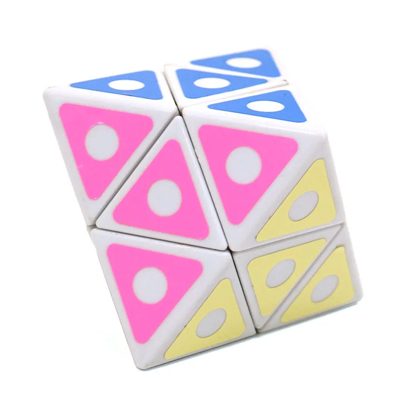 Limited Stock Collector QiJi octahedron diamond Magic Cube QJ dot hollowed out sticker Cubo Magico Puzzle Antistress Kids Toys