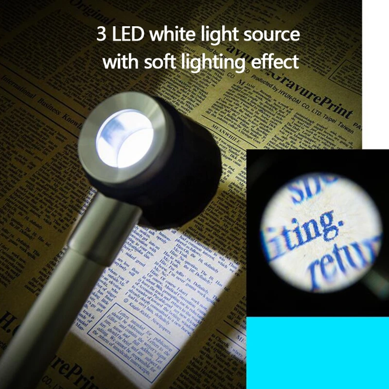 10X Optical Glass Magnifier with Measure Scale, Jewelry Identification, Document Identification, Glass QXNF