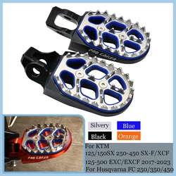 For KTM EXC EXCF XC XCF SX SXF 85 125 250 300 350 450 500 2017-2023 Dirt Pit Bike Motorcycle Foot Rest Pegs Footrest Footpeg