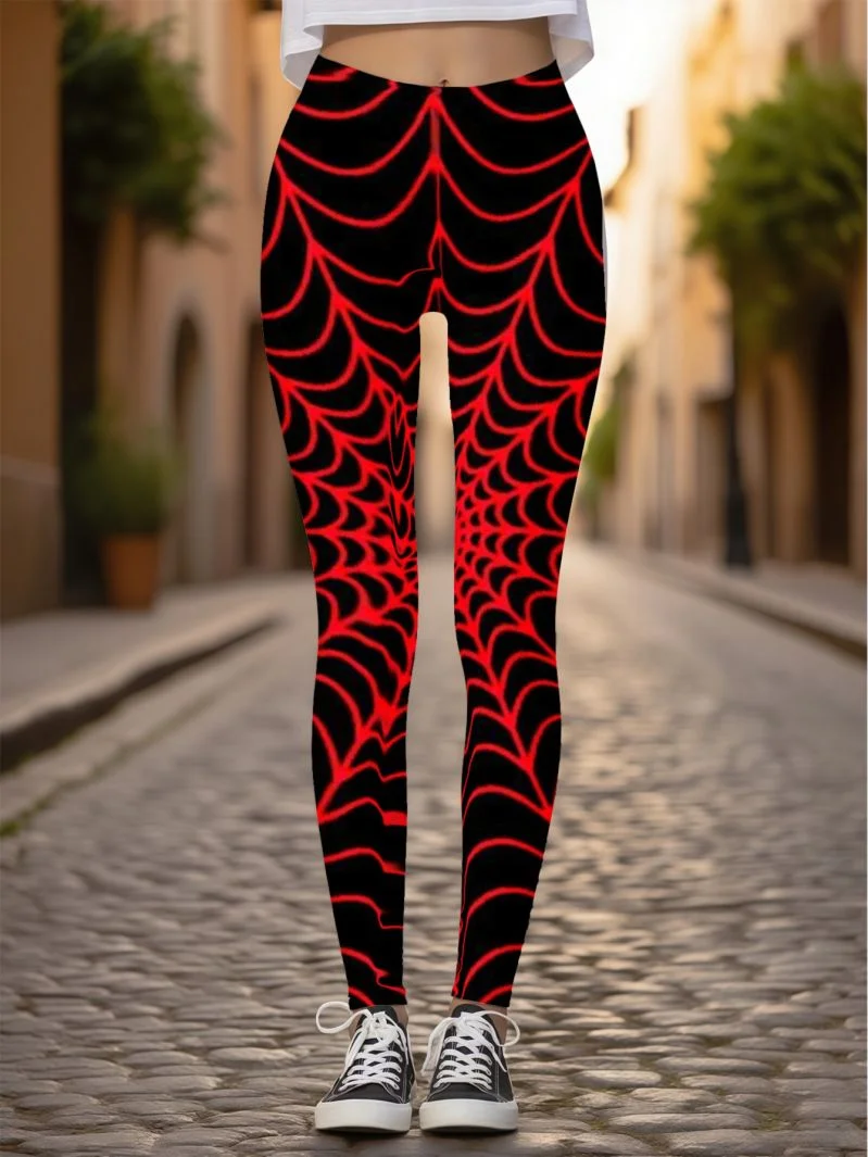 High waisted slim fit leggings for women's personalized party fashion, tight fitting leggings