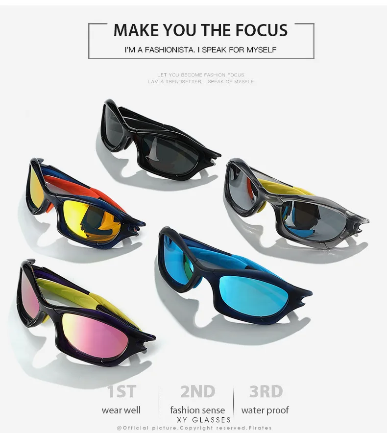 Outdoor-Sport-Sonnenbrille für Herren und Damen, reflektierende Beschichtung, Fahrradbrille, UV400 – Detail 3