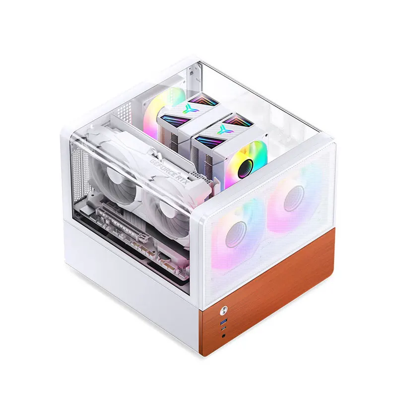 

JONSBO Solid Wood MATX Case ARGB Fans 270° Panoramic Sunroof Glass Gaming Computer Cases Towers for ITX/MATX Motherboard Strict