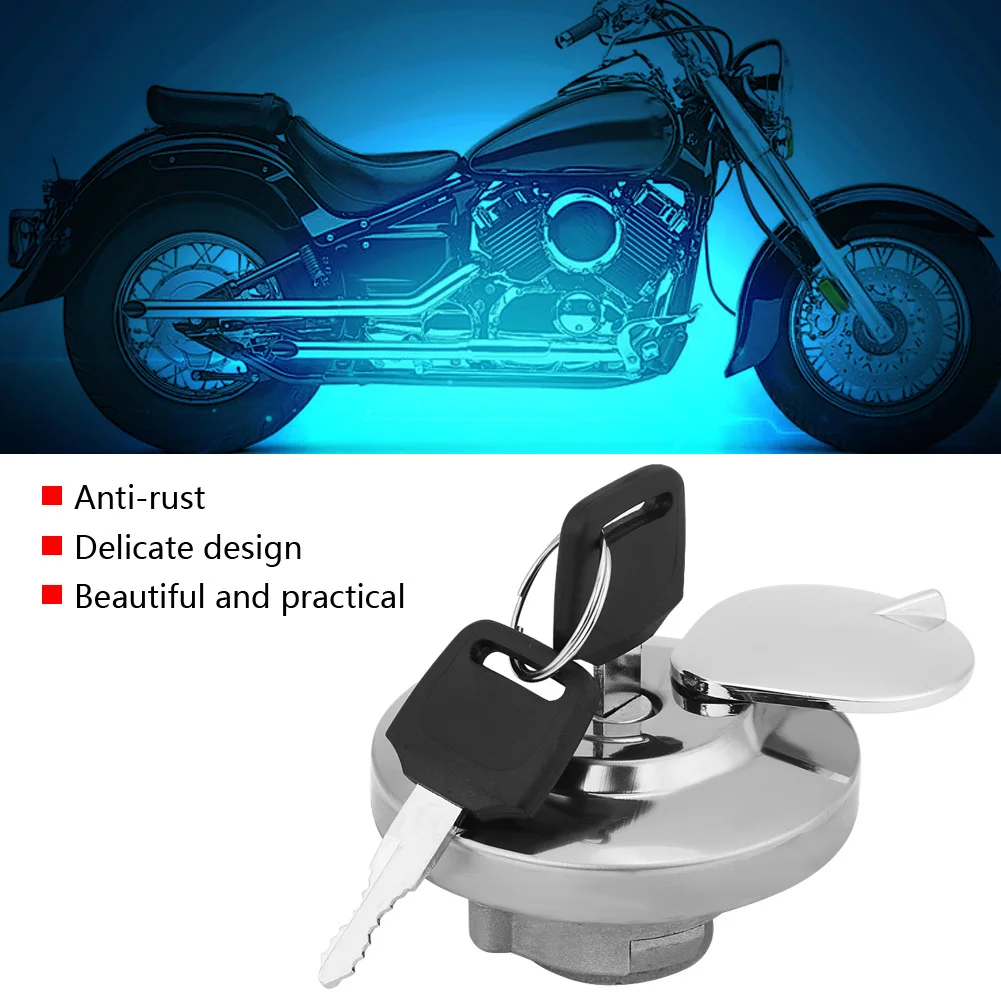 Motorcycle Fuel Gas Cap Tank Cover With 2 Keys For Honda Shadow Spirit VT750 DC C2 VLX VT600