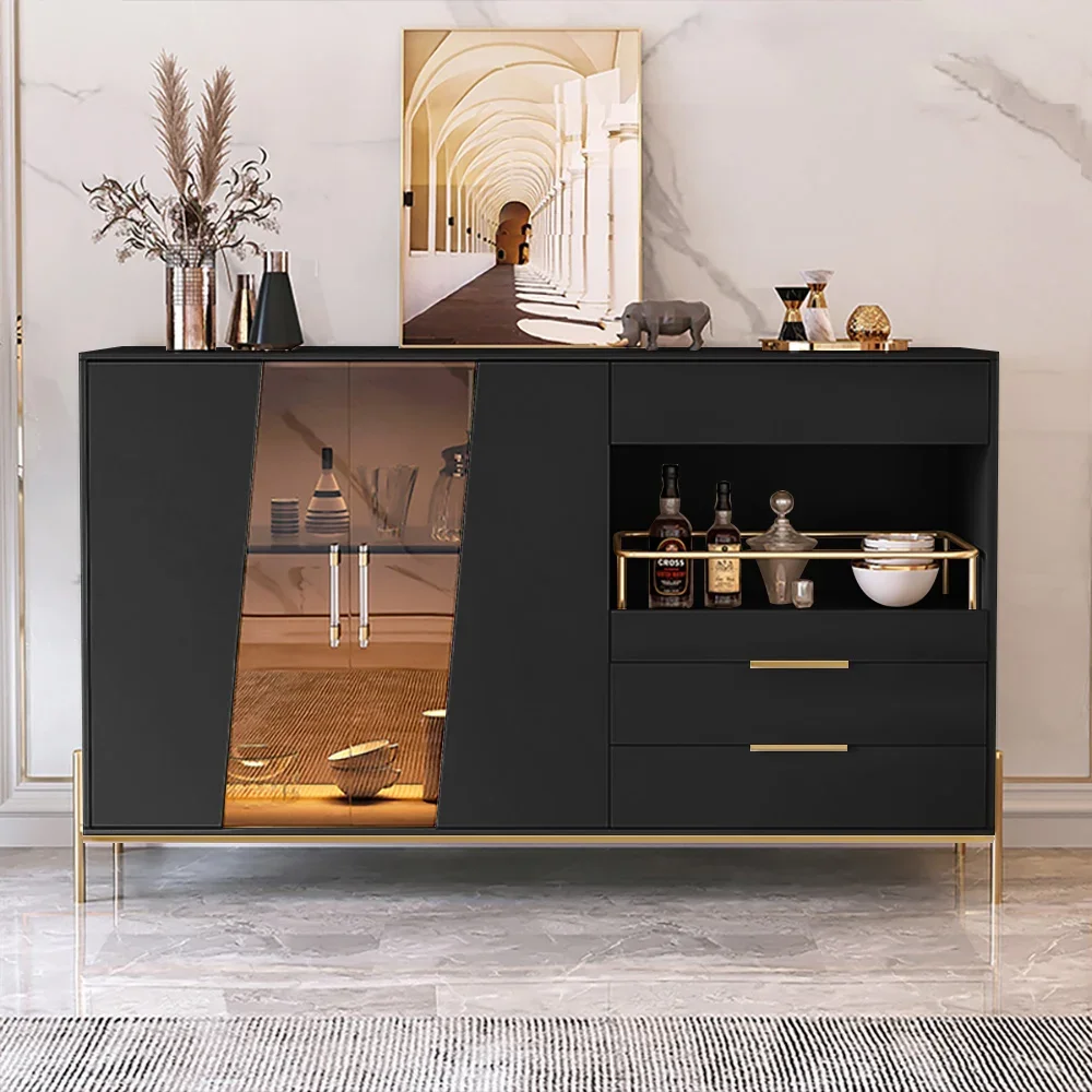 Nordic Art Storage Side Board Schränke Luxus Wohnzimmer Möbel Modernes High Gross Holz Side Boards Buffet