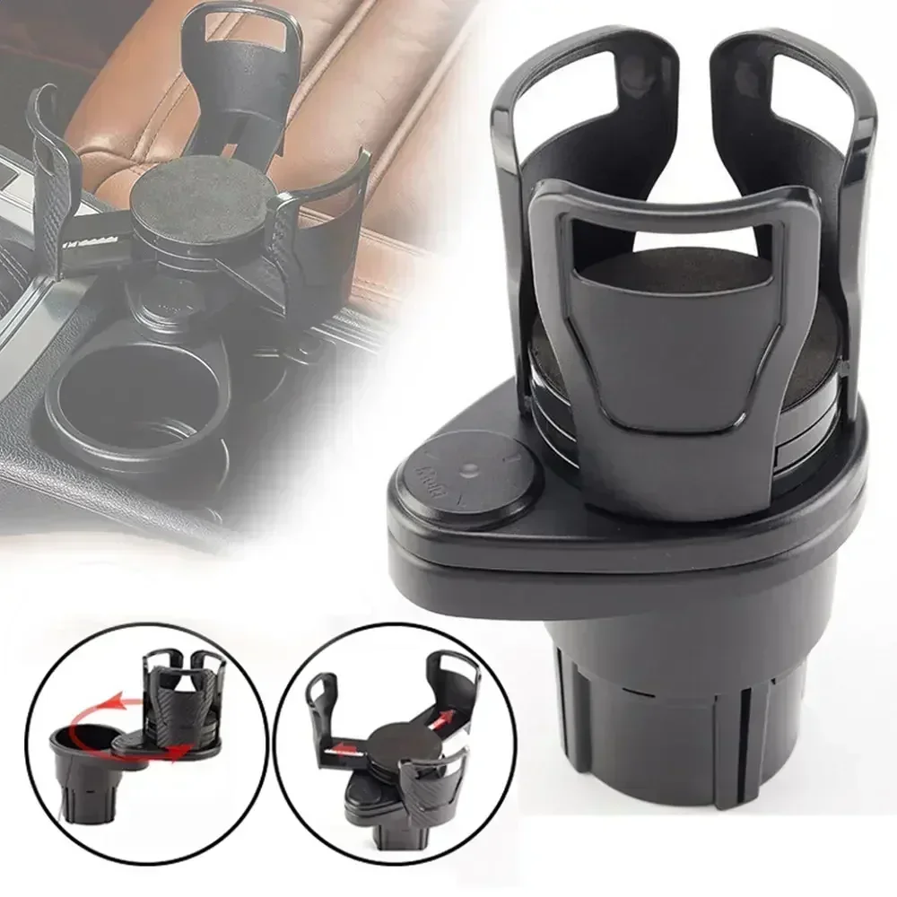 

2025 Adjustable Dual Cup Holder Car Mount Multifunction New Car Cup Holder Expander Adapter with Mobile Phone Holder Function