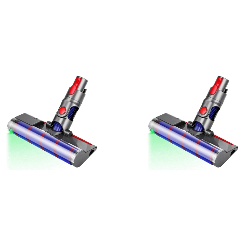 2X Brush For Dyson V10 V8 V7 V11 V15 Direct Drive Vacuum Cleaner Turbo Brush With Quick Release For Cleaning Carpets