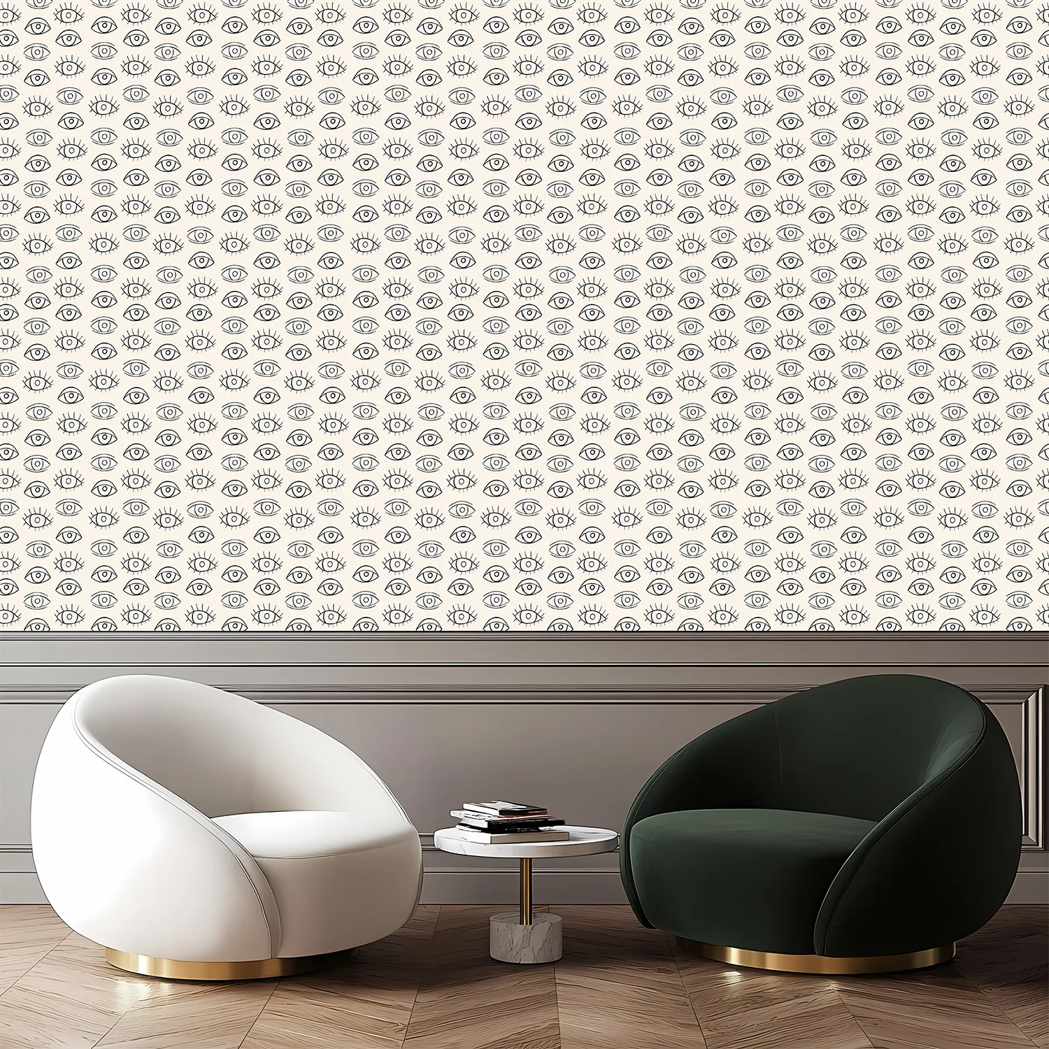 Peel and Stick Wallpaper Modern Abstract Mystic Eyes Contact Paper Vinyl Self Adhesive Removable Wallpapers for Bedroom Bathroom