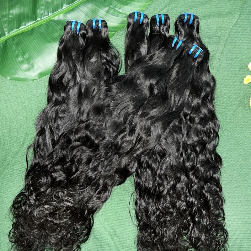 20A Water Wave Bundles 100% Unprocessed Human Hair Raw Virgin Vietnamese Natural Wave Wet and Wavy Extensions Double Weft #1B