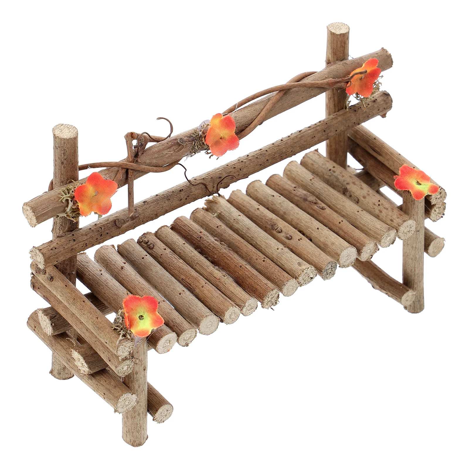 

Miniature Wooden Chair Ornament for Micro Landscape Realistic Design Fairy Garden Decor Bonsai Accessories Bench Home