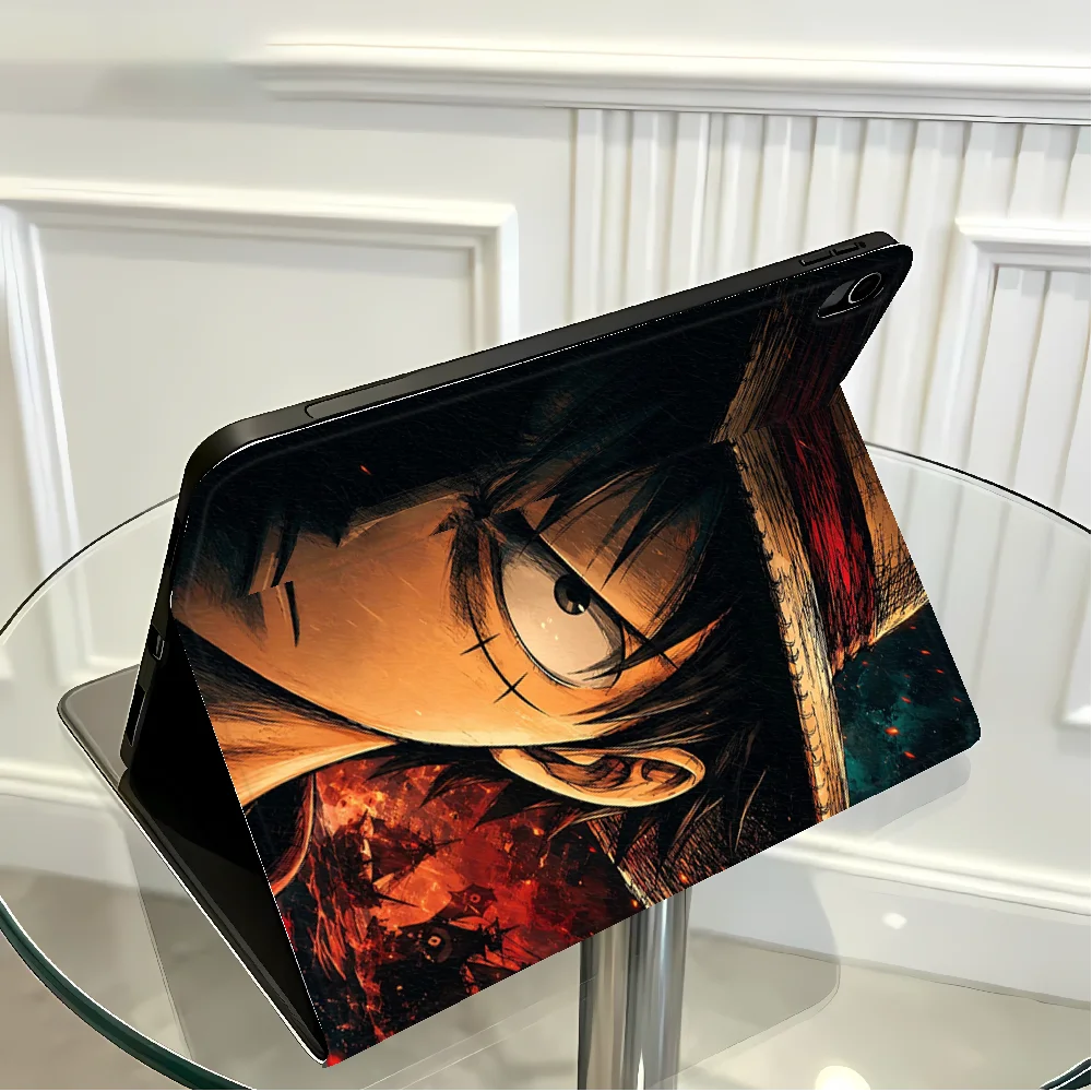 Ones P-Pieces Luffys Zoro with Pencil Slot Case for Apple iPad Pro11 13 Air 11 13 M4 M3 M2 A16 2026 10th 7/8/9th Air 4/5/6th