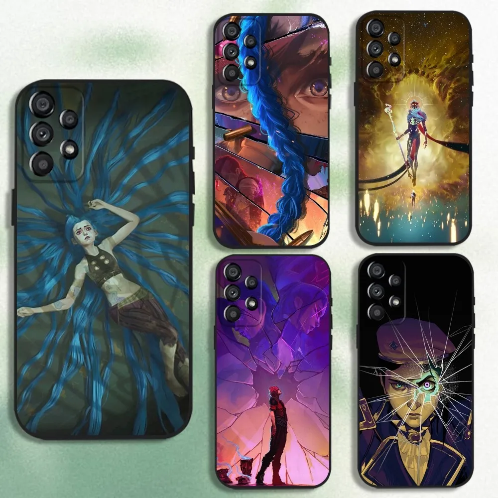 

VI Jinx Caitlyn Ekko Viktor Phone Case For Samsung Galaxy A20,A21s,A22,A31,A32,A52,A53,A72,73,A80 Soft Black Cover