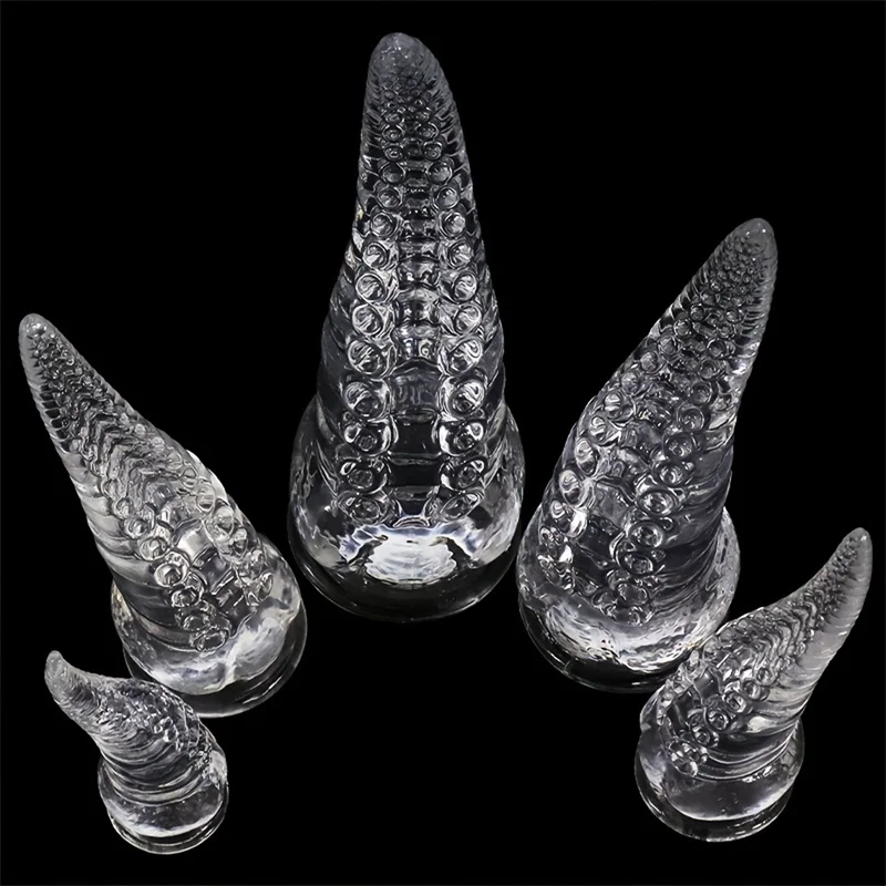 Forniture per adulti giocattolo del sesso Silicone trasparente tentacolo Dildo Plug anale Butt Plugs per prodotti del sesso donna e uomo