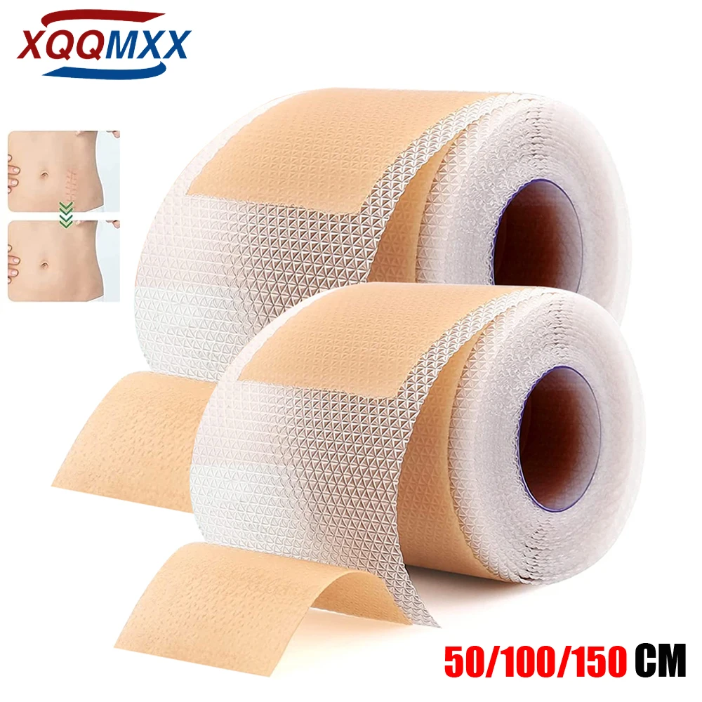 1Roll Silicone Scar Sheets, Silicone Scar Tape Roll, Reusable, Professional Scar Removal Sheets for C-Section, Burn, Keloid,Acne