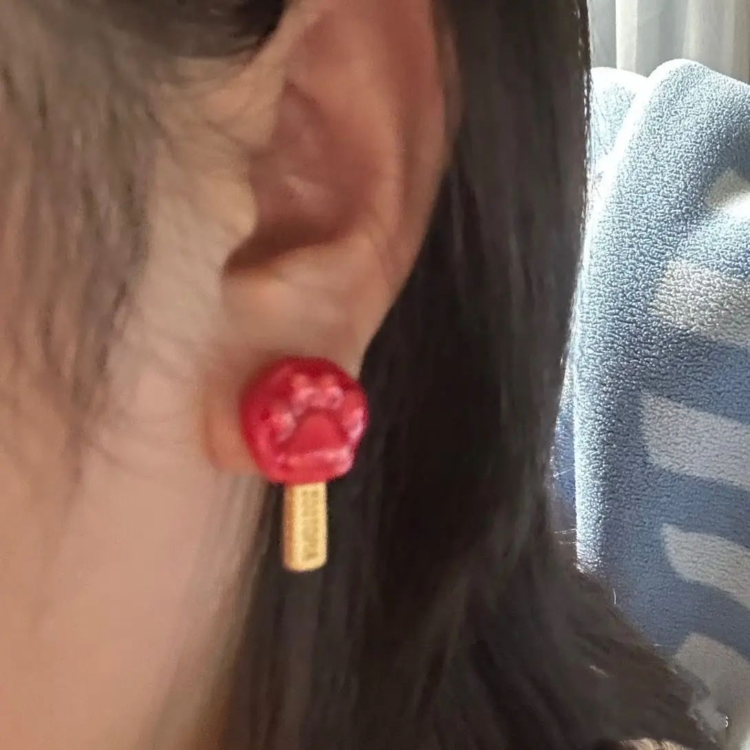 Kawaii y2k zootopia 2 brincos bonito anime menina gelo vara garra série brincos bonito dos desenhos animados par conjunto presentes de natal