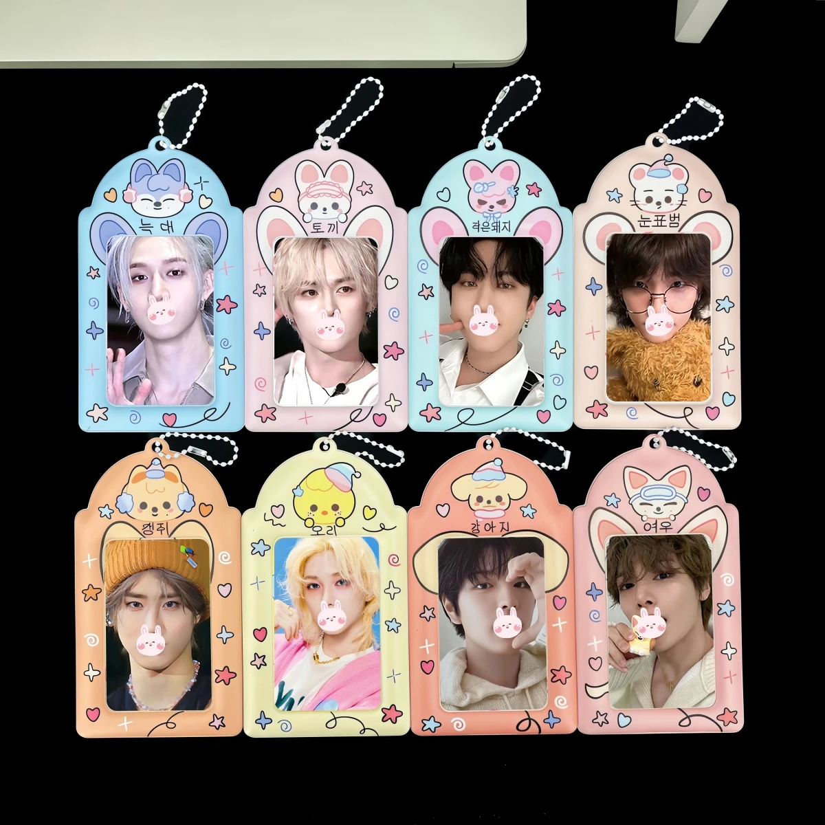 1Pc Personalized Animal-Themed Card Holder, Dopamine-Colored Photo Card Holder, K-Pop Idol Animal-Themed Card Holder, Idol Photo Card Storage for Fans, Concert Fan Merchandise, Made of Pu Material, Suitable for 3-3.5inch Mini Photo Cards, Polaroid Photo Cards, Idol Merchandise Small Card Storage, Can Be Used as a Keychain, Bag Charm, Etc