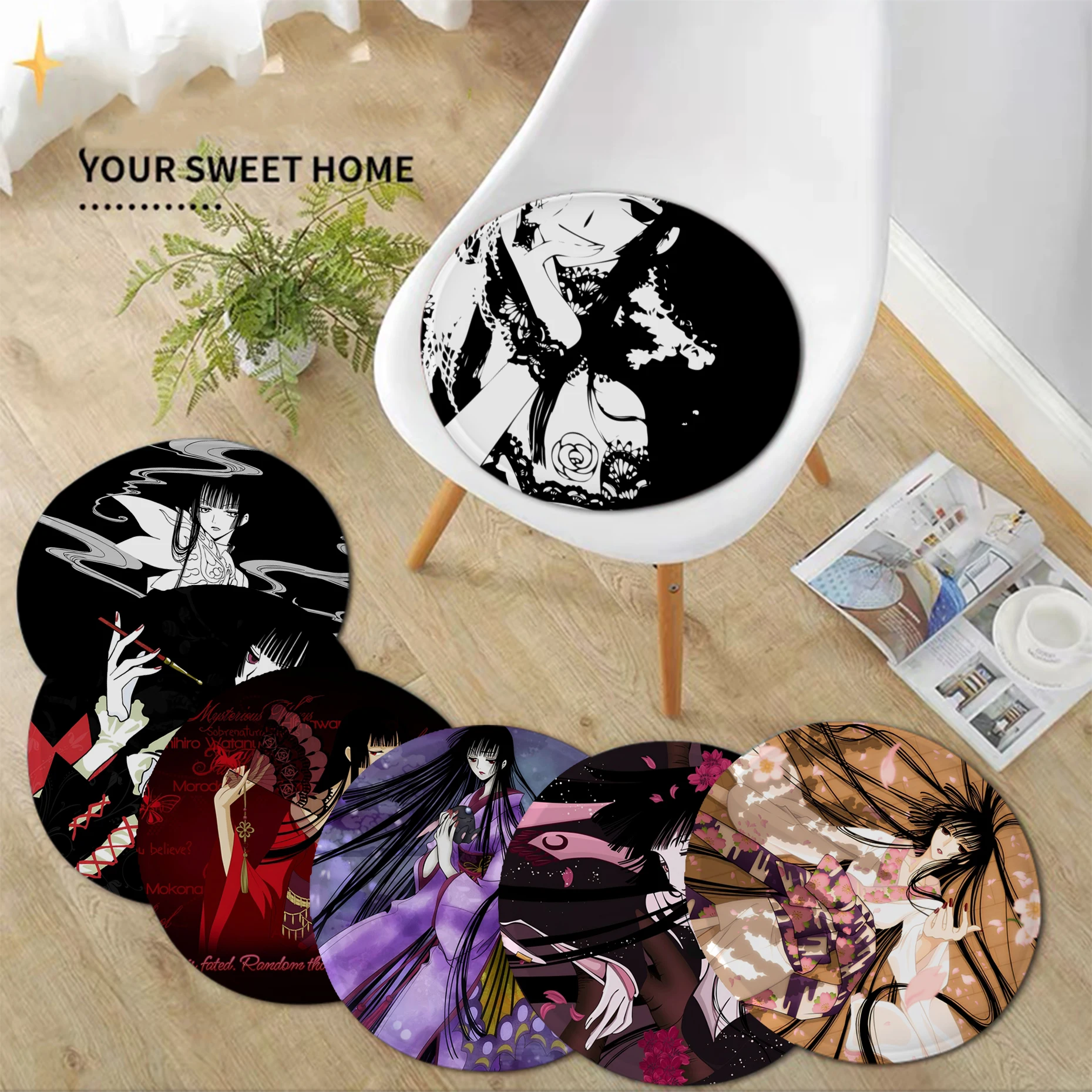 

Anime XxxHOLiC Cushion Mat Square Seat Cushion Office Dining Stool Pad Sponge Sofa Mat Non-Slip Seat Mat