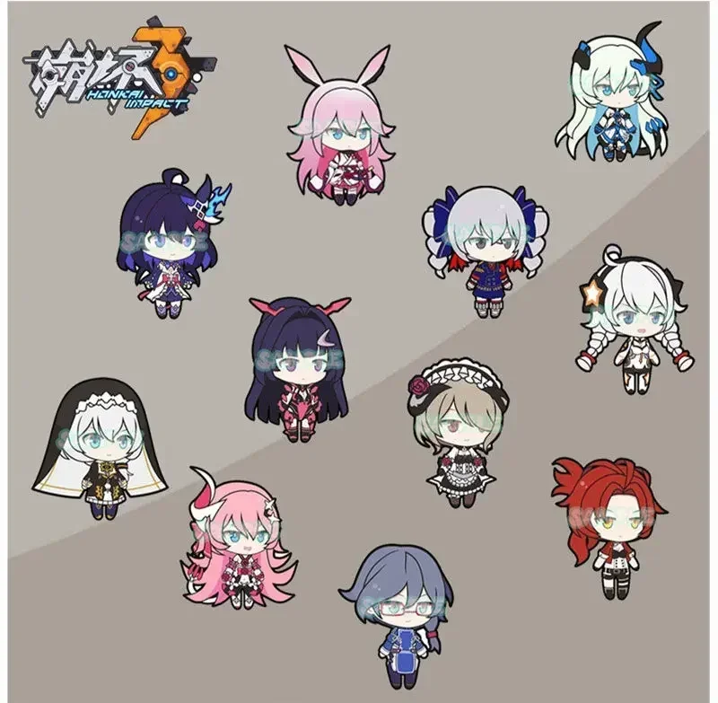 Honkai Impact 3 Acryl Broche Grappige Anime Sleutelhanger Vrouw Kinderen Sleutelhanger Man Meisjes Yae Sakura Pin Game Badge Tas Sleutelhanger Jewelrys