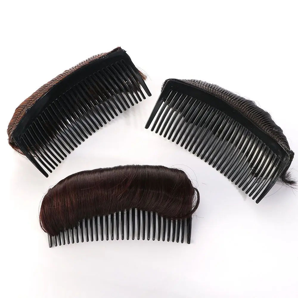 Natural Brown Invisible Hair Combs Synthetic Hair Extensions Hair Bun Hair Pad False Hair Clip Princess Styling Tools