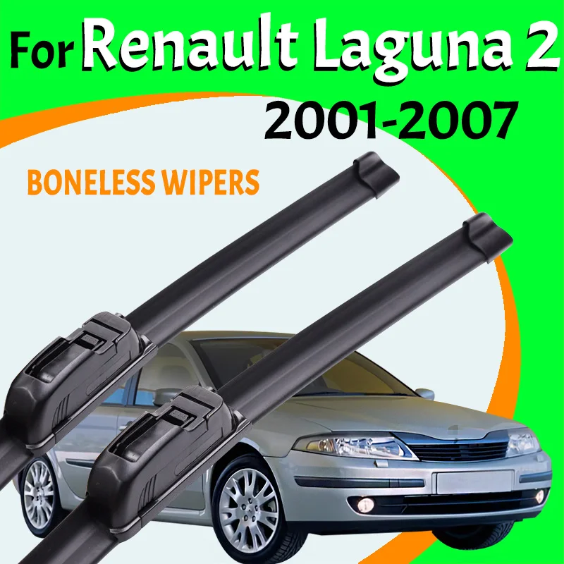 For Renault Laguna 2 Estate Combi 2001-2007 Car Wiper U-type Soft Rubber Wiper HD Quiet Durable Automotive Wiper 24\