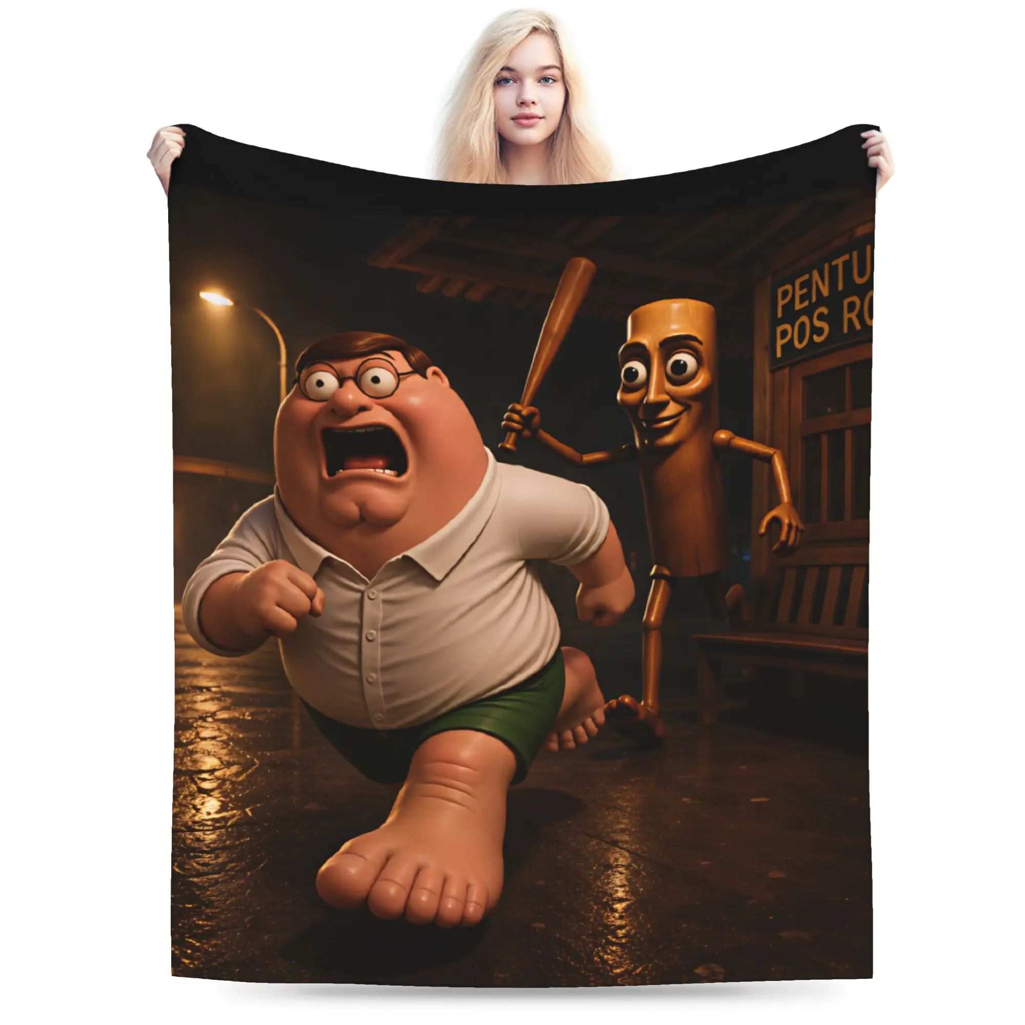 Tung Tung Sahur Baseball Bat Chase Funny Meme Blankets Comfortable  Throw Blanket Winter Adults Outdoor Travel Office Bedspread
