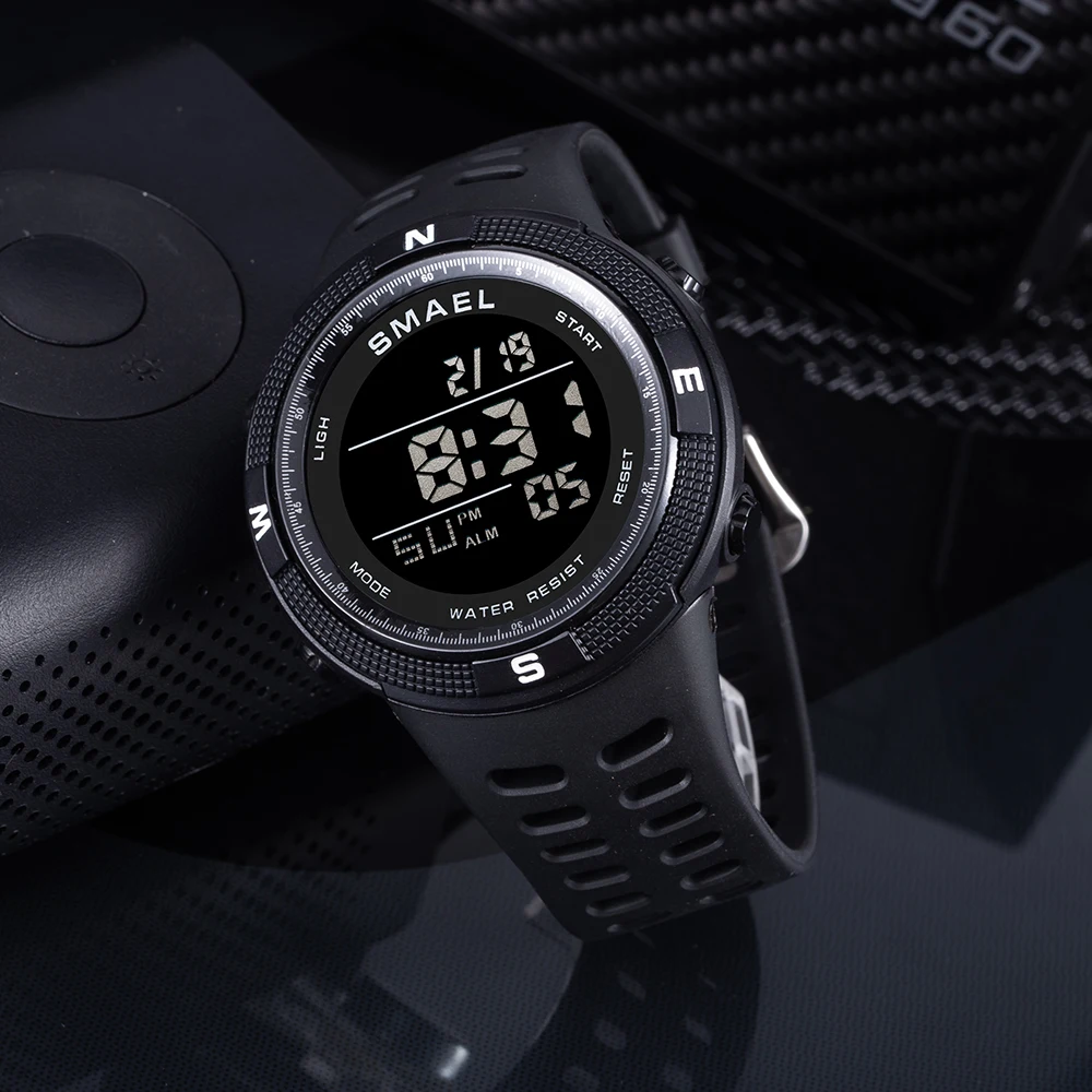 Fashion Smael Top Brand 1915 Sports Digital Watches Man 5bar Waterproof Chron Stopwatch Led Alarm Clock Electronic Wrist Watches