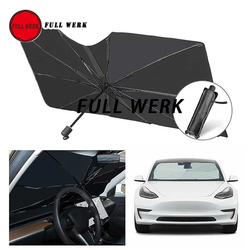 

1PC Foldable Car Windshield Sun Visor Sunshade Umbrella Cover for Tesla Model 3 Y 2017 18 19 20 21 Interior Accessory