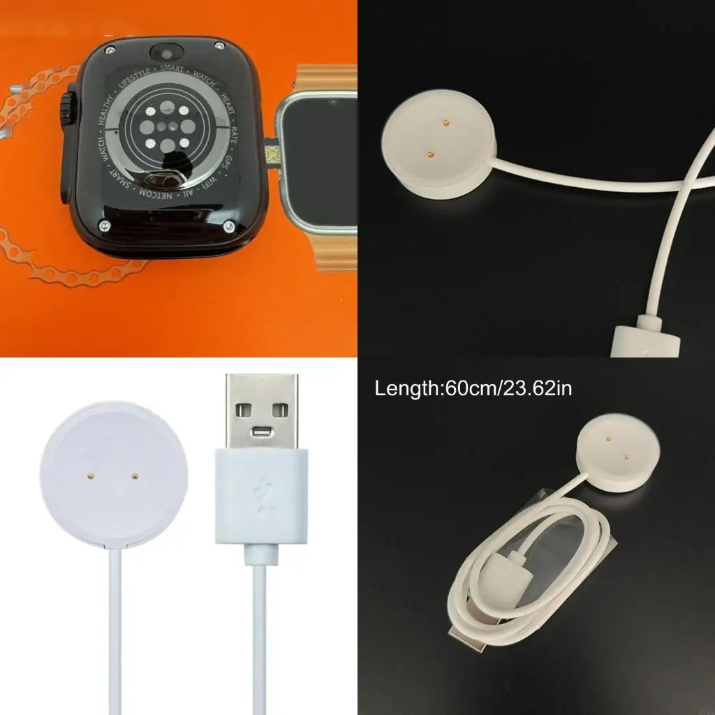 J78A 60cm Watch Charging Cable Watch Accessories Charging Cable for Ultra 2 / GS37 Protable USB Charging Cord Cable Wire