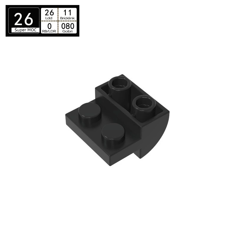 10PCS Moc Accessories 1750 2x2x1 Slope Curved Building Blocks Kit Inverted With 2 Recessed Studs Bricks Particle Toys Gifts
