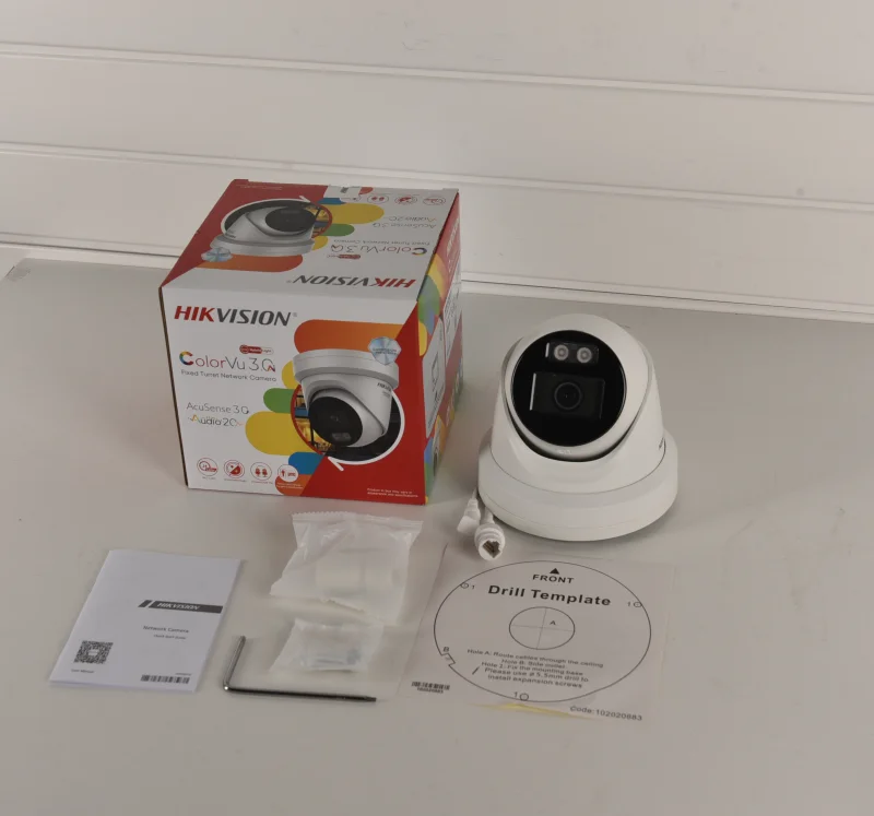 Hikvision 8MP IP-camera DS-2CD2387G3-LI2UY Smart Hybrid Light ColorVu Ingebouwde dubbele microfoon 4K 24/7 Kleurrijke torentjenetwerkcamera